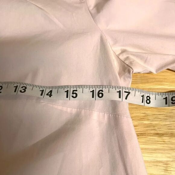 EUC J. Crew 3/4 Sleeve Light Pink Button Down Top #14 - Picture 9 of 10
